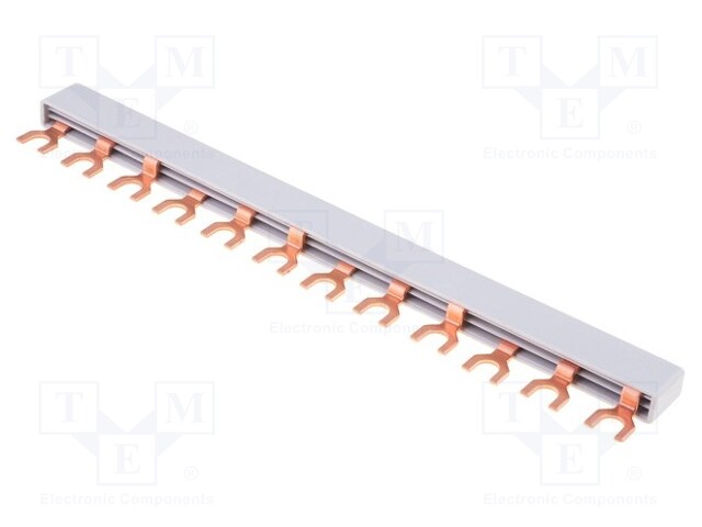 Busbar; 10mm2; Poles: 3; Urated: 240/415V; Usurge rated: 4kV; fork