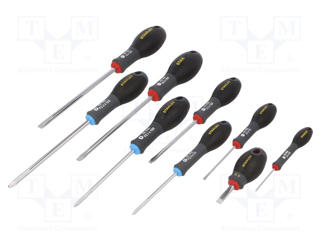 Kit: screwdrivers; Pcs: 9; Pozidriv®,slot; Series: FATMAX®