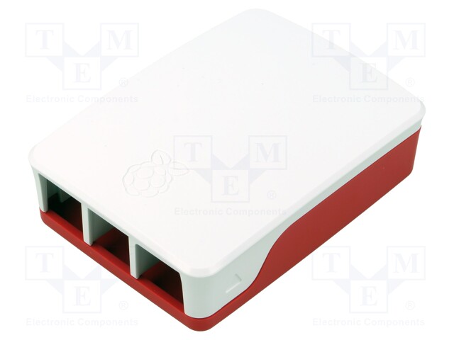 Case; Raspberry Pi 4; Enclos.mat: ABS; Colour: white-red