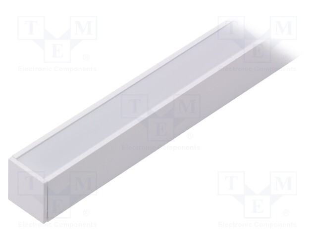 Profiles for LED modules; white; surface; white; L: 1m; aluminium