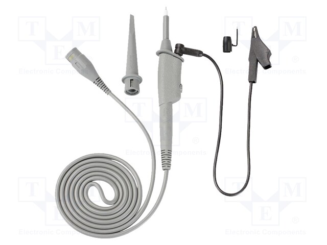 Probe: for oscilloscope; passive; 250MHz; 10: 1; 1kV; BNC plug; 1.2m