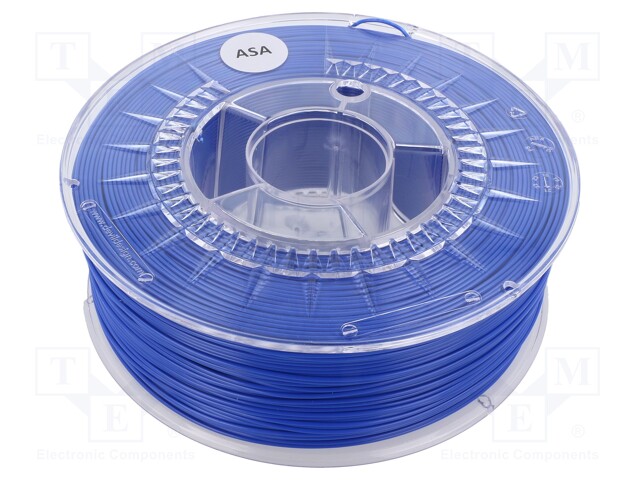 Filament: ASA; 1.75mm; blue; 230÷240°C; 1kg; Table temp: 90÷100°C