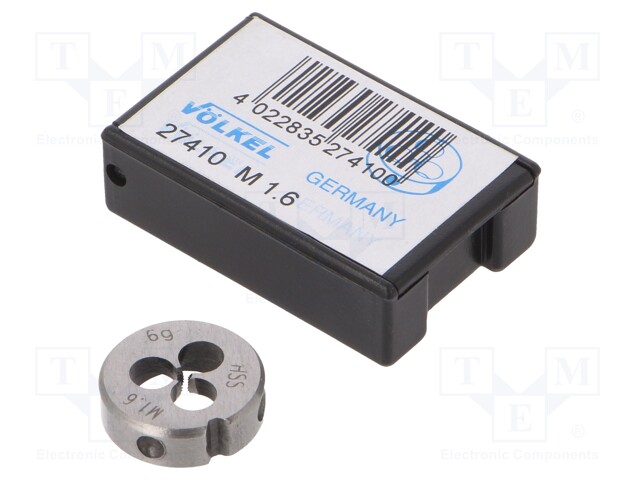 Threading die; HSS; M1,6; 0.35; Ø: 16mm; Thk: 5mm; 6g