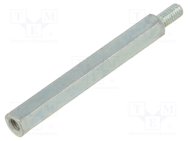 Screwed spacer sleeve; 60mm; Int.thread: M5; Ext.thread: M5