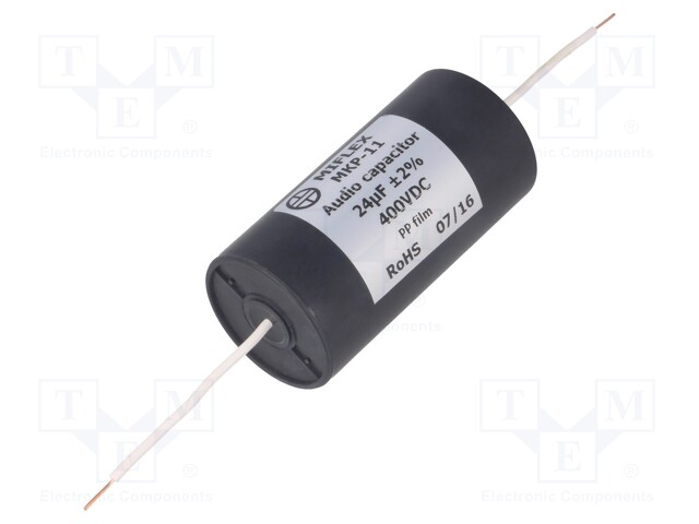 Capacitor: polypropylene; 24uF; 400VDC; ±2%; Ø40x78mm; -25÷85°C