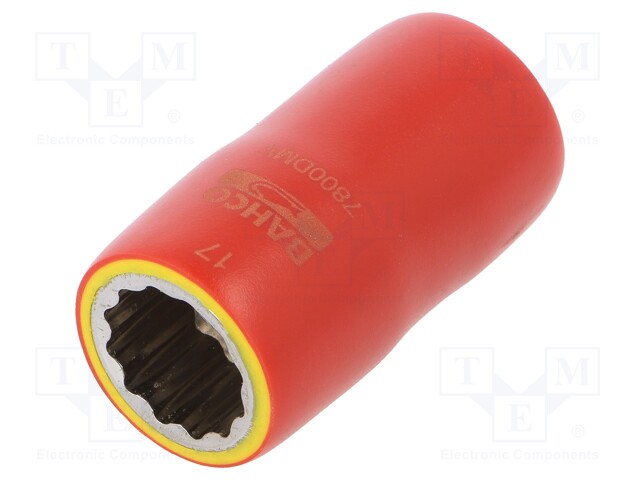 Key; insulated,twelve point socket,socket spanner; HEX 17mm