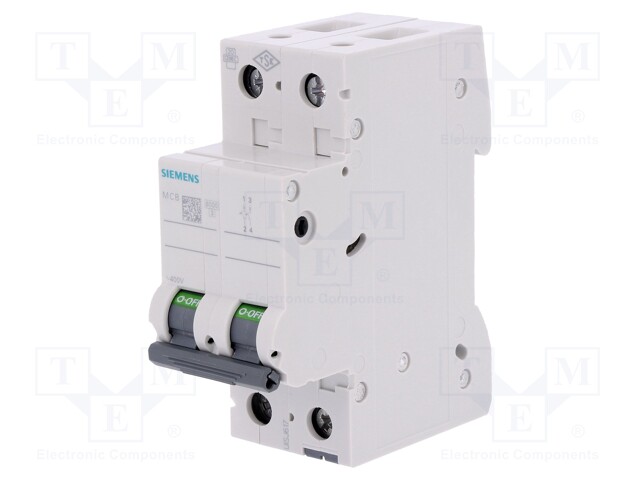 Circuit breaker; 400VAC; Inom: 40A; Poles: 2; DIN; Charact: C; 6kA