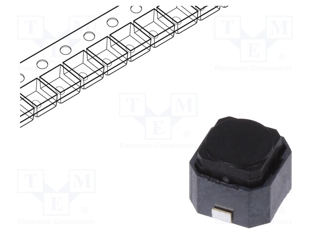 Microswitch TACT; SPST; Pos: 2; 0.05A/16VDC; SMT; 1.6N; 6x5.9x5mm
