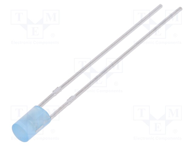 LED; 3mm; blue; 210÷350mcd; 110°; Front: flat; without flange