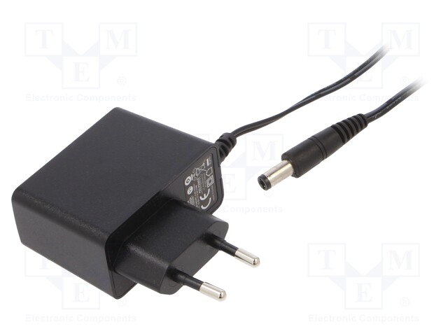 Power supply: switched-mode; voltage source; 12VDC; 0.5A; 6W; plug