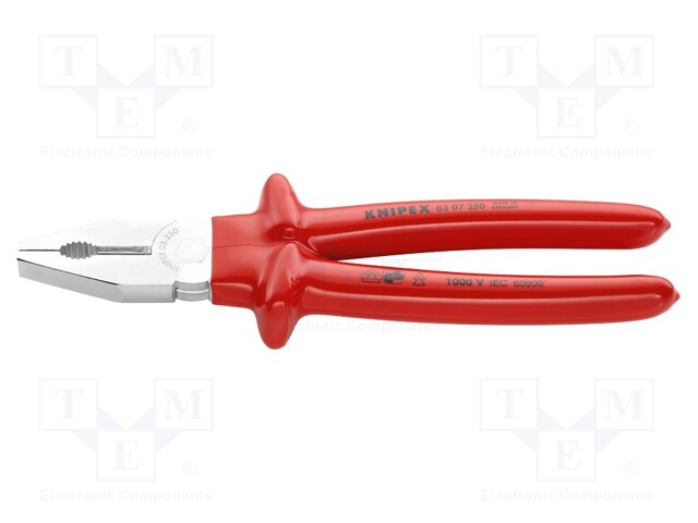 Pliers; insulated,universal; 250mm; Conform to: VDE