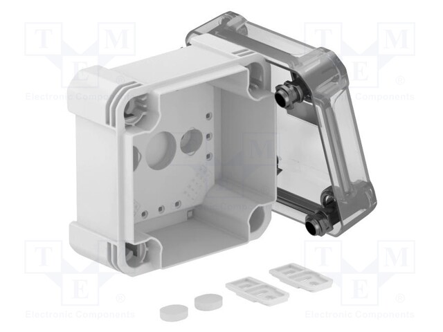 Enclosure: junction box; X: 114mm; Y: 114mm; Z: 60mm; polycarbonate