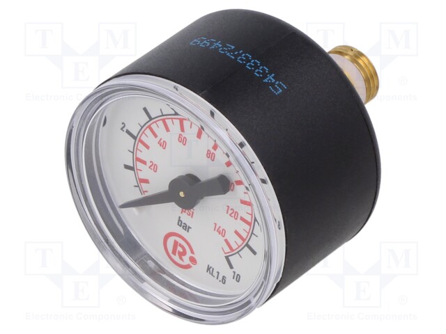 Manometer; 0÷10bar; 40mm; non-aggressive liquids,inert gases