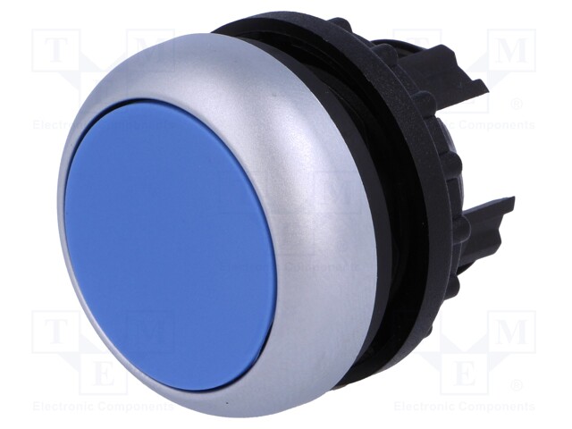 Switch: push-button; Stabl.pos: 1; 22mm; blue; Illumin: none; IP67