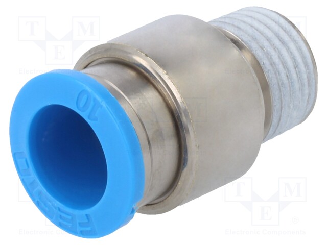 Push-in fitting; straight; Input thread: R 1/4" external; 10mm