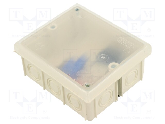 Enclosure: junction box; X: 80mm; Y: 95mm; Z: 40mm; wall mount; IP20