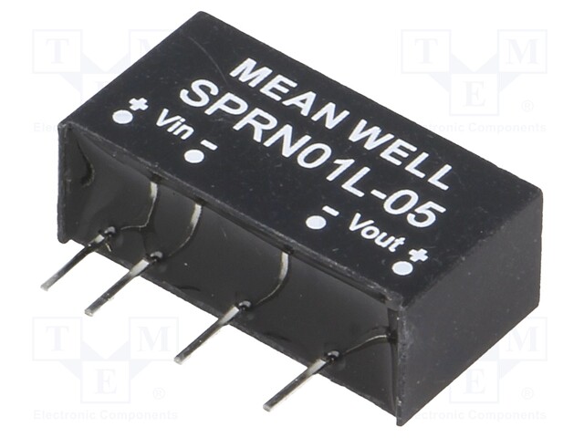 Converter: DC/DC; 1W; Uin: 4.75÷5.5V; 5VDC; Iout: 0÷200mA; SIP6; 2.5g