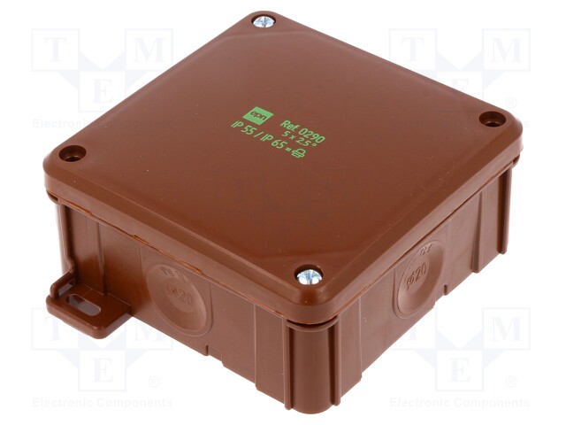 Enclosure: junction box; X: 98mm; Y: 98mm; Z: 46mm; wall mount; IP55