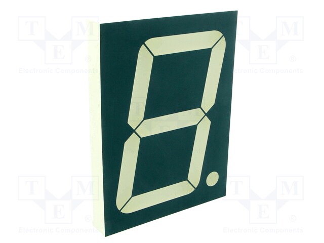 Display: LED; 7-segment; 101.2mm; 4"; No.char: 1; yellow; 12÷26mcd