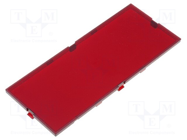 Front panel; X: 42mm; Y: 102mm; Z: 2.6mm; red; Man.series: MODULBOX