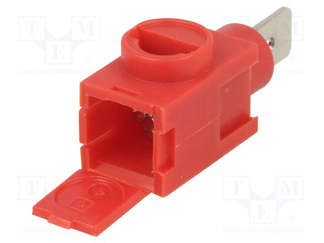 Terminal block; ways: 1; 0.14÷2.5mm2; Colour: red; 26AWG÷12AWG