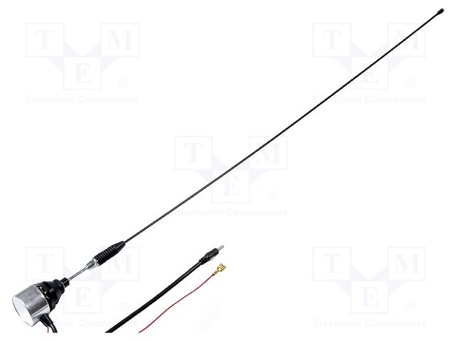 Antenna; mast; 0.76m; AM,FM; with amplifier; 1.3m; 12VDC