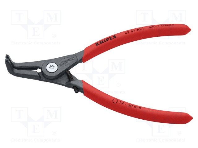 Pliers; internal circlip; Ring: external; Pliers len: 180mm