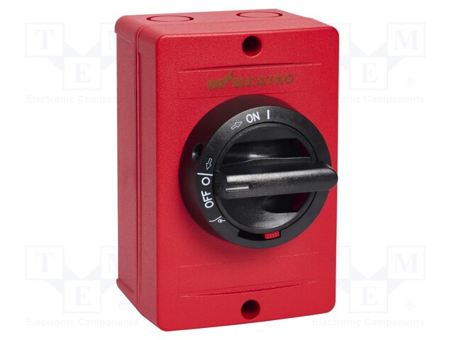 Switch-disconnector; Poles: 4; screw; 25A; IP66; KEA; Colour: red