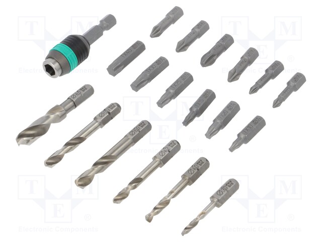 Screwdriver bits; The set contains: HSS drills;  (6 pcs); metal