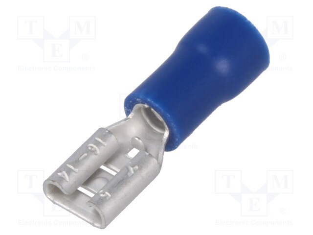 Terminal: flat; 4.8mm; 0.5mm; female; 1.5÷2.5mm2; crimped; blue