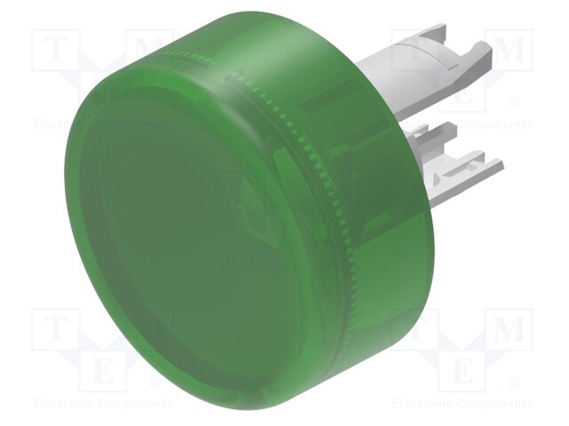 Actuator lens; 18; green; plastic; Ø13.8mm