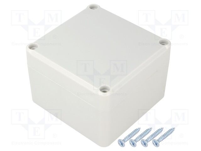 Enclosure: multipurpose; X: 80mm; Y: 82mm; Z: 55mm; polystyrene; grey