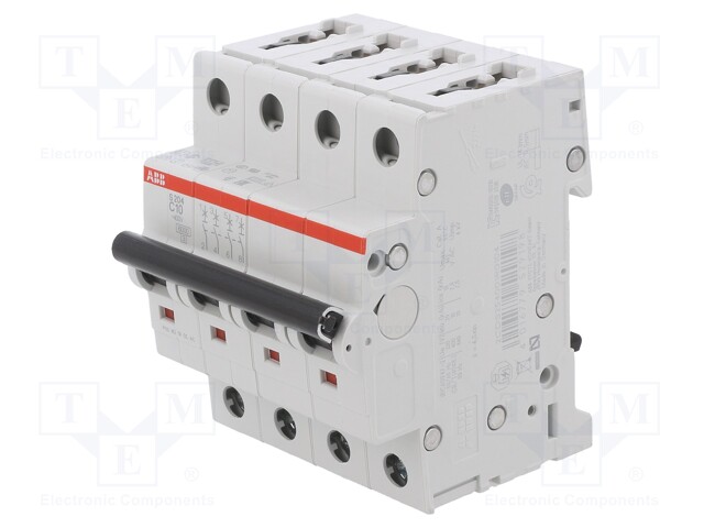 Circuit breaker; 400VAC; Inom: 10A; Poles: 4; DIN; Charact: C; 6kA