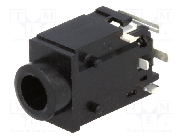 Socket; Jack 3,5mm; female; stereo; ways: 4; angled 90°; on PCBs