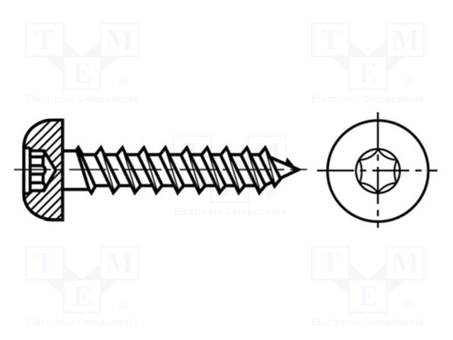 Screw; for wood; BN: 20220