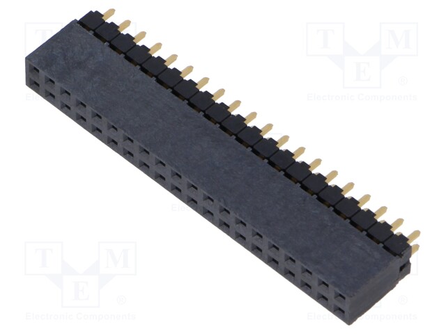 Connector: pin strips; male; PIN: 40; 2.54mm; gold-plated; THT