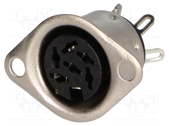 Socket; DIN; female; PIN: 6; Layout: 240°; soldering