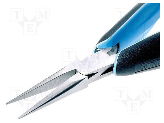 Pliers; half-rounded nose,elongated; 158.5mm