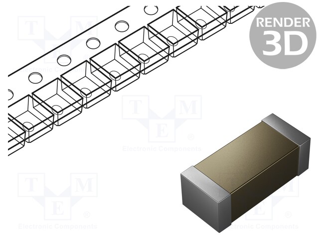 SMD Multilayer Ceramic Capacitor, 470 pF, 250 VAC, 1808 [4520 Metric], ± 10%, X7R, GA3 Series