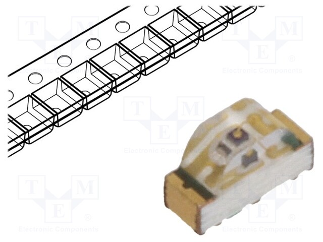 LED; SMD; 0603; green; 18÷52mcd; 1.6x1x0.6mm; 155°; 2.1÷2.6V; 20mA