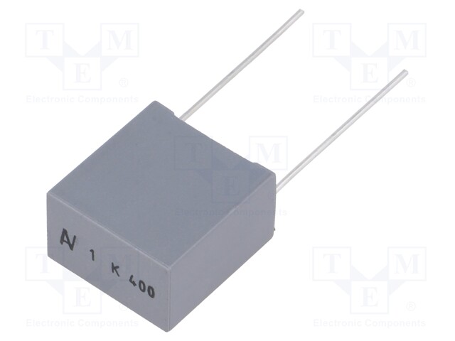 Capacitor: polyester; 1uF; 200VAC; 400VDC; Pitch: 15mm; ±10%