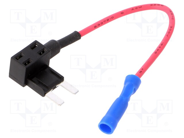 Fuse acces: fuse holder; 10.9mm; 10A; on cable; Leads: 2 leads; 32V