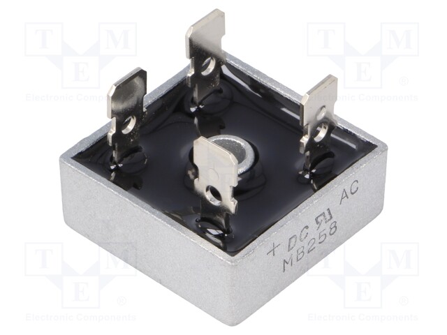 Single-phase bridge rectifier; Urmax: 800V; If: 25A; Ifsm: 400A