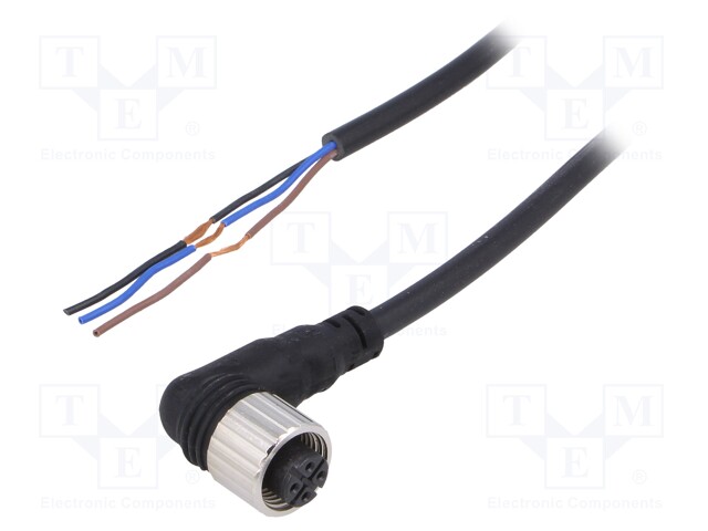 Connection lead; M12; PIN: 3; angled; 5m; plug; Insulation: PVC