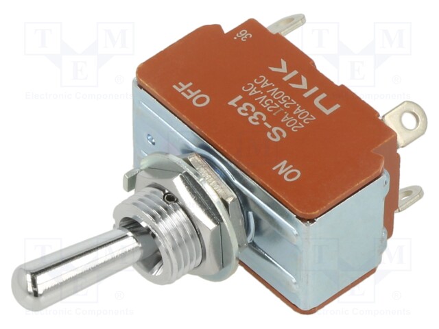 Switch: toggle; Pos: 2; DPST; ON-OFF; 20A/250VAC; 20A/30VDC