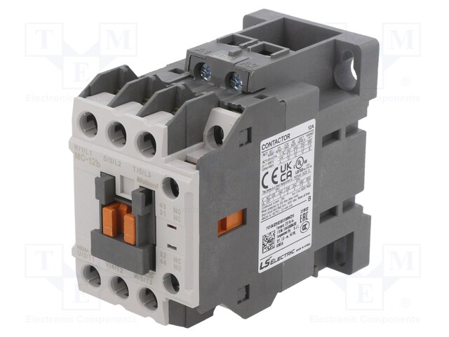 Contactor: 3-pole; NO x3; Auxiliary contacts: NO + NC; 110VAC; 12A