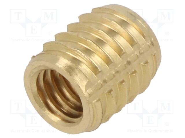 Threaded insert; brass; M6; L: 9.8mm; TRISERT®