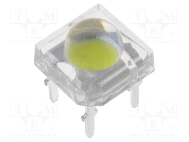 LED Super Flux; 7.62x7.62mm; green; 4200÷5800mcd; 90°; 3÷3.8V