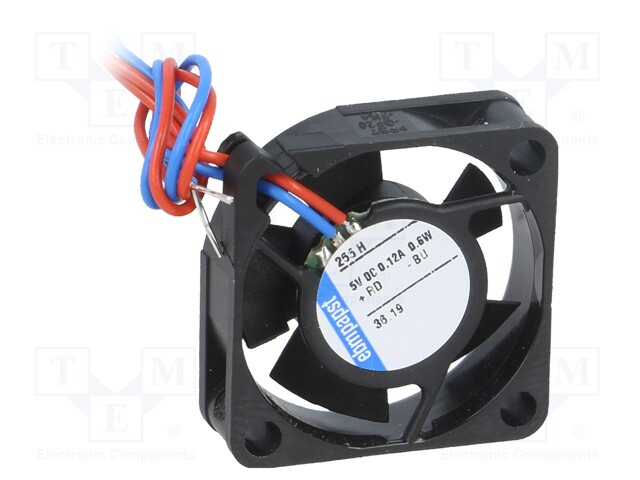 Fan: DC; axial; 25x25x8mm; 4.42m3/h; 23dBA; rolling; 12000rpm