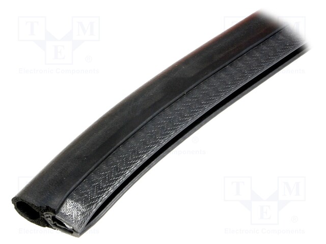 Hole and edge shield; L: 10m; black; H: 27.5mm; W: 12.7mm